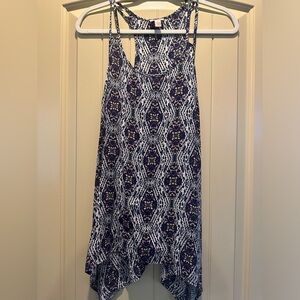 Navy sleeveless tank top